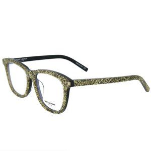 Saint Laurent Black and Gold Glitter Oval Glasses!